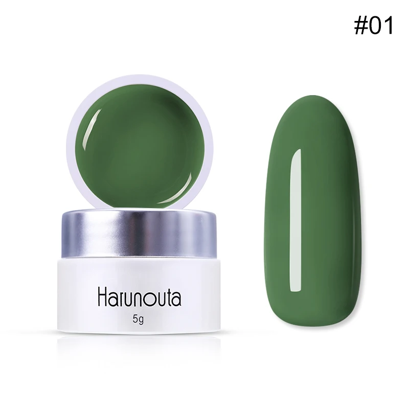 Green1 Harunouta 5 мл; Гель-лак для Ногтей Красочная живопись гель лак для ногтей легко использовать Отмачивание УФ светодиодный лаковое гелевое покрытие для ногтей лак - Цвет: Green1