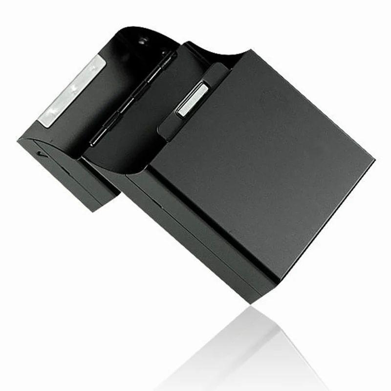 Новая черная металлическая коробка для сигарет из алюминиевого сплава может