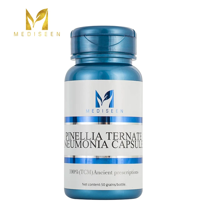 

Mediseen Pinellia ternate Pneumonia Capsules, Cure pneumonia, Cure Hemoptysis, Effective for Excessive phlegm and cough, 50pcs