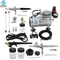 ophir 3 airbrush kit 4 nozzles replacement w air compressor air filter for body paint model hobby makeup _ac089071073074