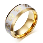 Женское кольцо из нержавеющей стали, кольцо для геев, ширина 8 мм, золото