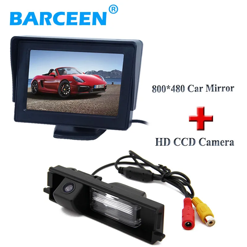 Автомобильный монитор заднего вида с широким экраном 4 3 дюйма Автомобильная