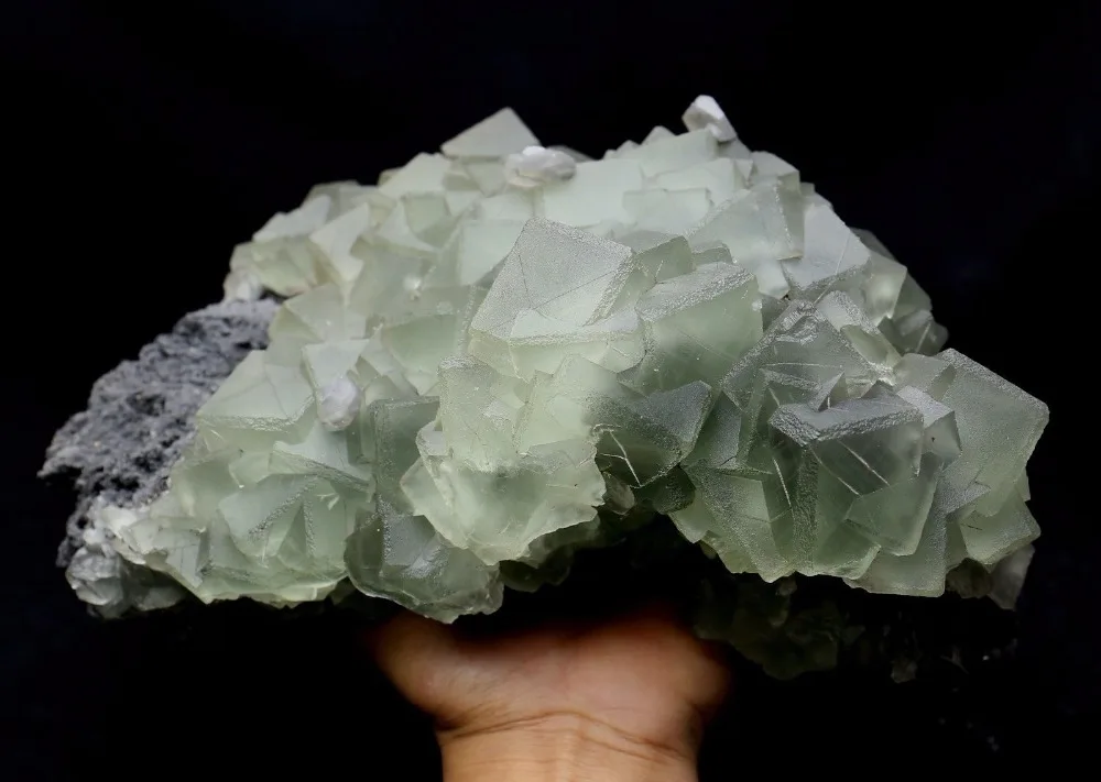 5942 г Природный редкий зеленого флюорита кристаллы минеральные образца #0003|specimen| |