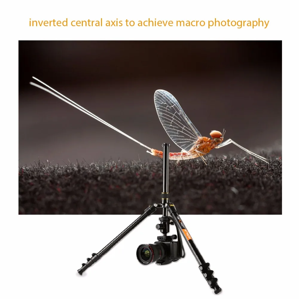 Профессиональный портативный штатив для камеры K &amp F стабильный 4-секционный из