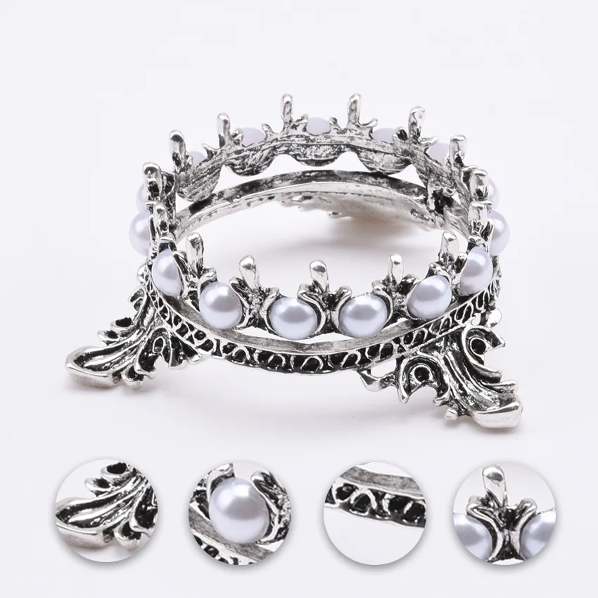 1 шт. ручки для дизайна ногтей держатель кистей украшение сплав жемчуг контейнер