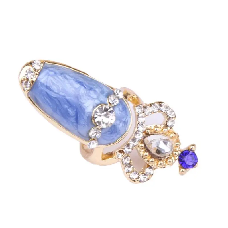 Новейший дизайн милые стразы бант корона узор искусство кристалл кольца для