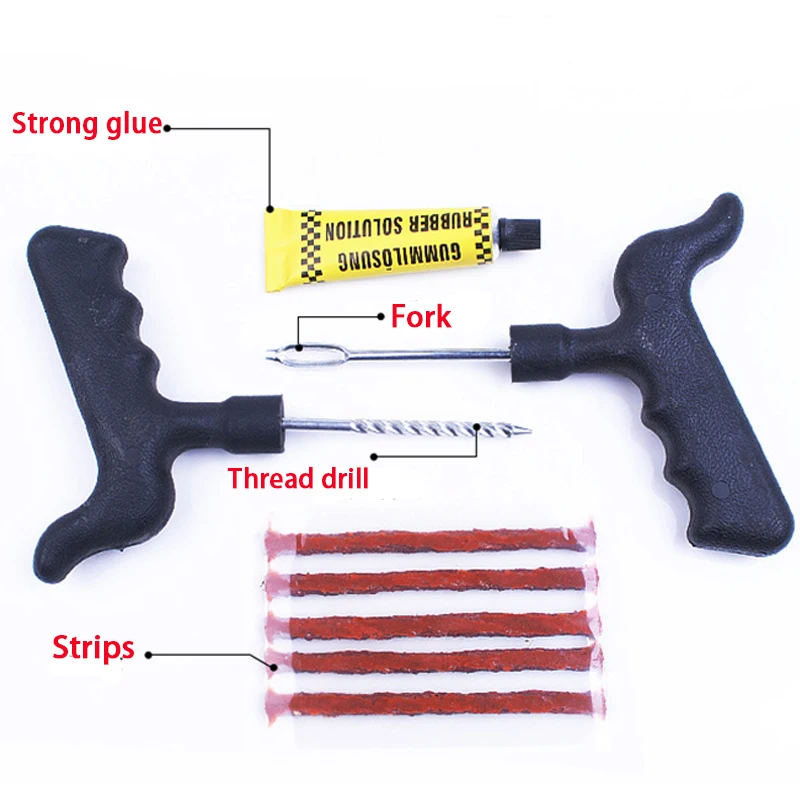 Atreus портативный автомобильный бескамерный штекер для прокола шин набор