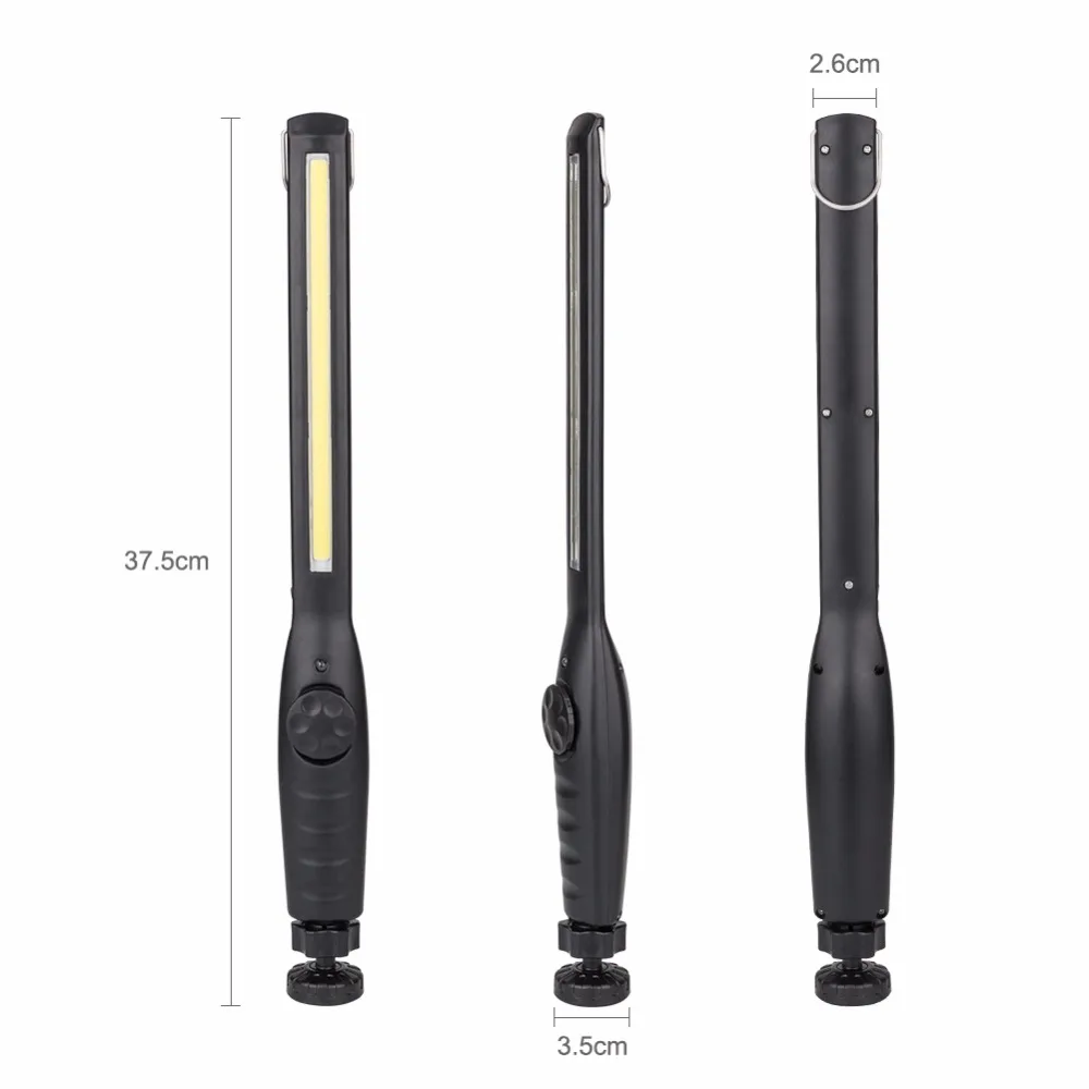 USB Rechargeable Portable COB Work Light LED Inspection Lamp With Magnet Stand Hook Built in Battery for Camping Car Repairing | Лампы и