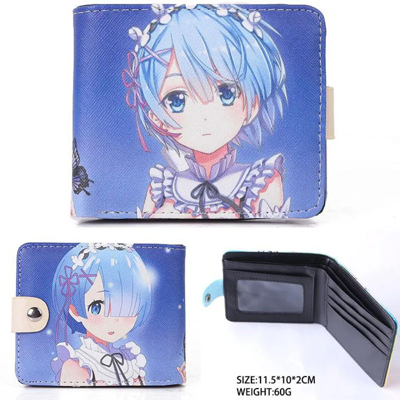 Аниме Re: Zero Hajimeru Isekai Seikatsu Синтетическая кожа короткий изысканный складной кошелек/Rem& Ram кнопка кошелек(SYNW_3