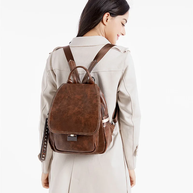 Женский высококачественный молодежный рюкзак из кожи женский в Корейском стиле |
