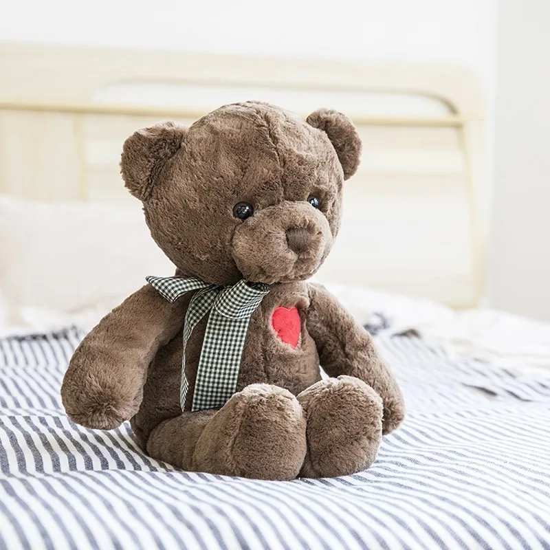Милый плюшевый мишка с бантом подарок на день рождения для девушки лучший жены
