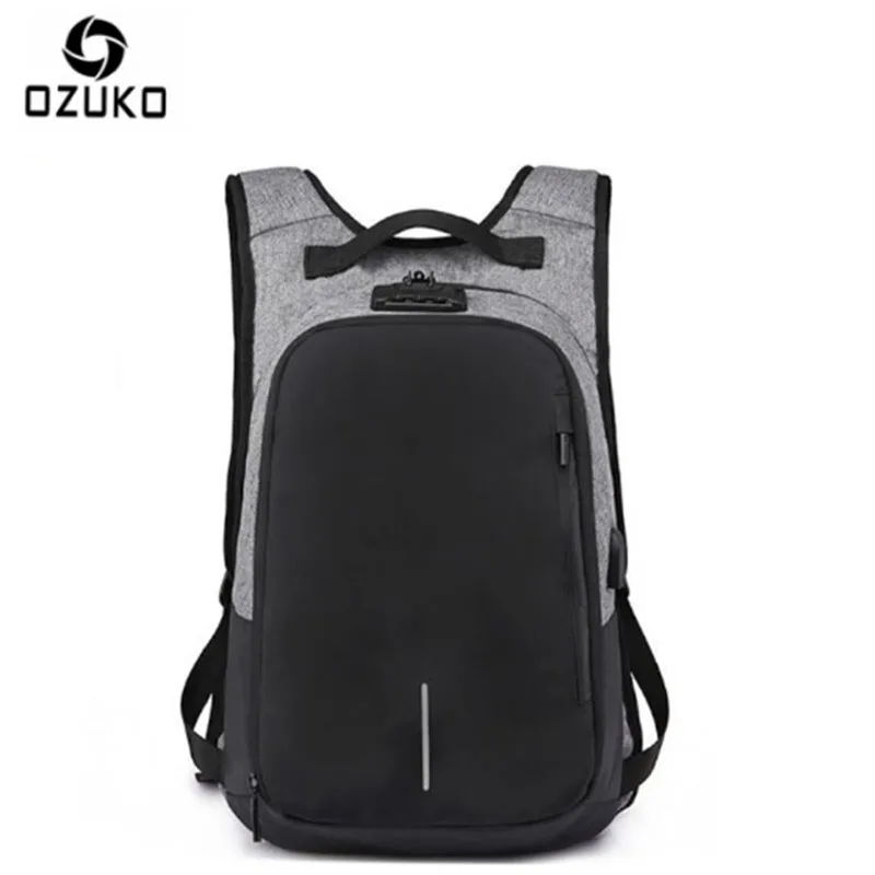 Мужской холщовый рюкзак с USB зарядкой и защитой от кражи|Мужские рюкзаки| |