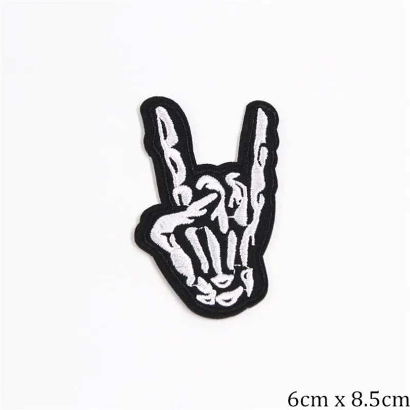 Патчи для одежды с вышивкой сделай сам патчи утюгом 85 мм Череп рок панк