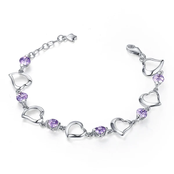 В наличии в США Женские аксессуары Uloveido модные серебряные браслеты для женщин