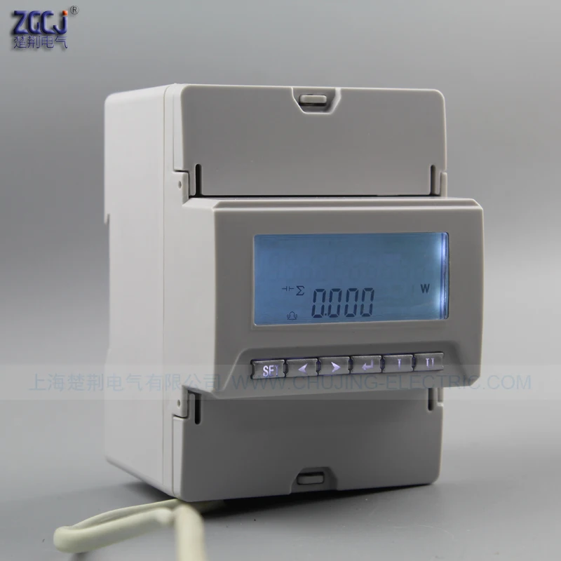 AC 50A, 75A, 100A, 150A, 200A, 250A din Тип 3 фазы Многофункциональный измеритель мощности с RS485 связь с 3 шт. din трансформаторы