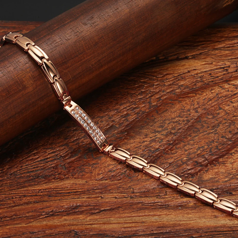 Браслеты WelMag женские с кристаллами циркония браслеты для магнитной терапии