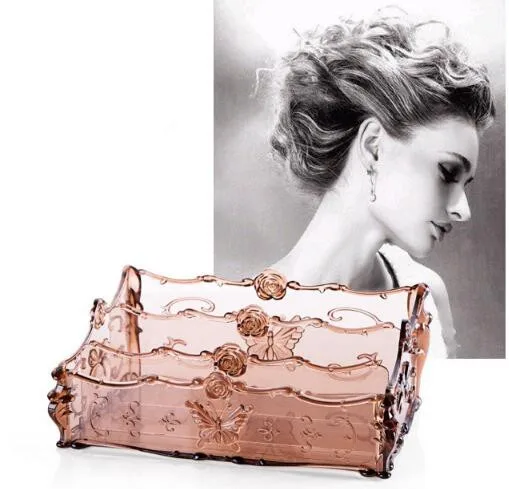 

1 шт. органайзер для макияжа для хранения косметики стойка для макияжа прозрачные коробки губная помада лак для ногтей держатель кисти ок 0673