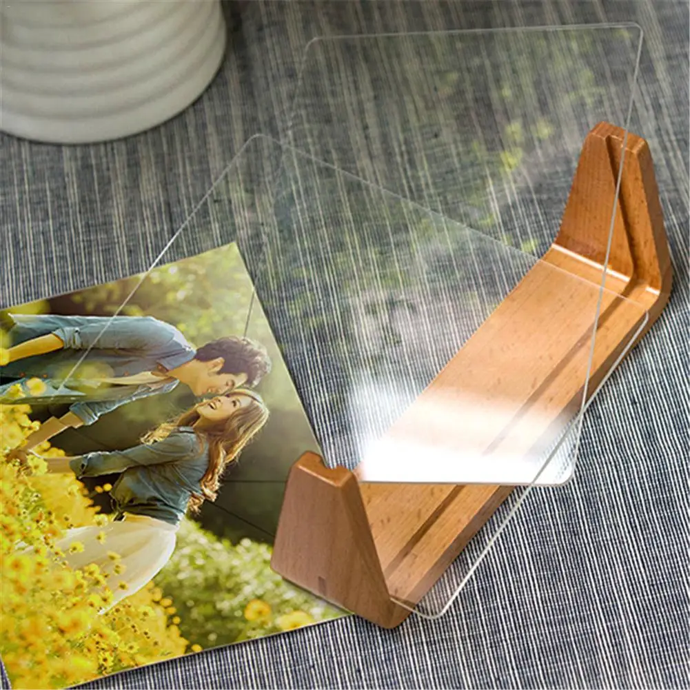 Цельная деревянная фоторамка инновационная акриловая U-образная Горизонтальная