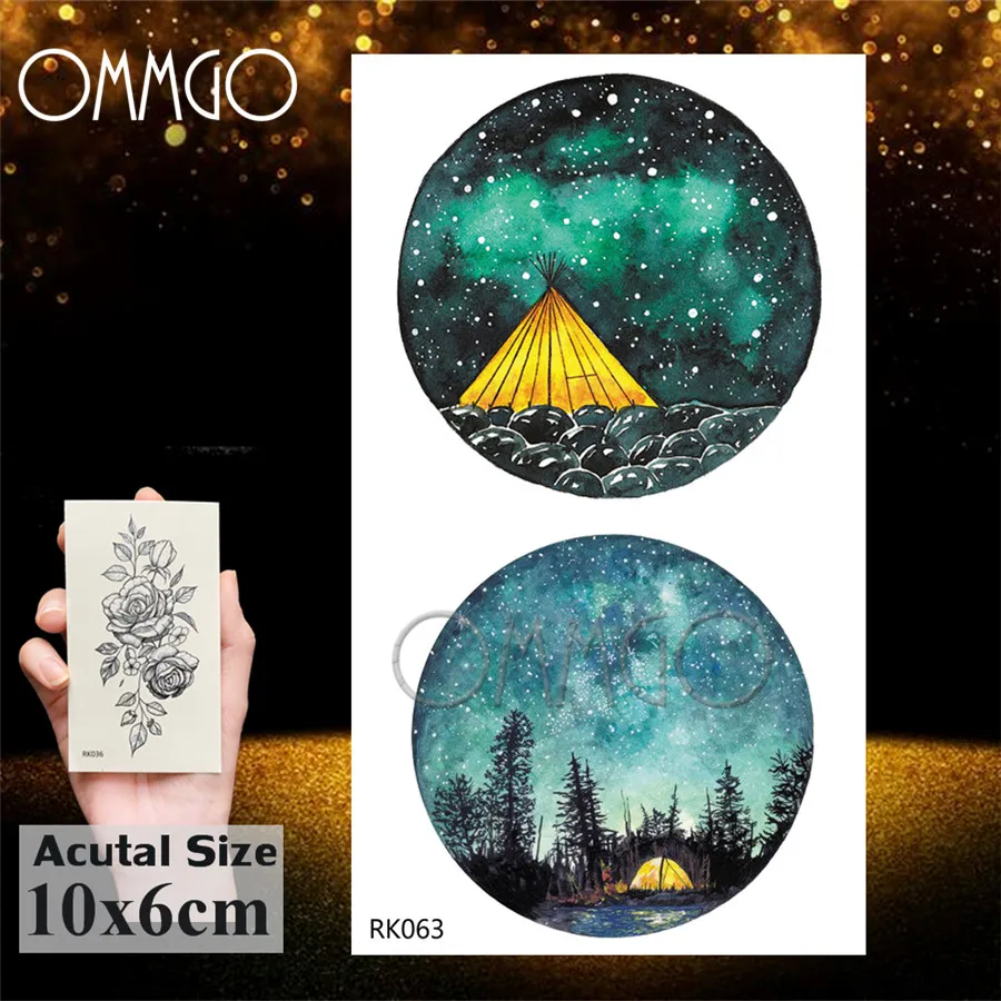 Временная наклейка OMMGO Геометрическая для кемпинга на гору Галактическая звезда