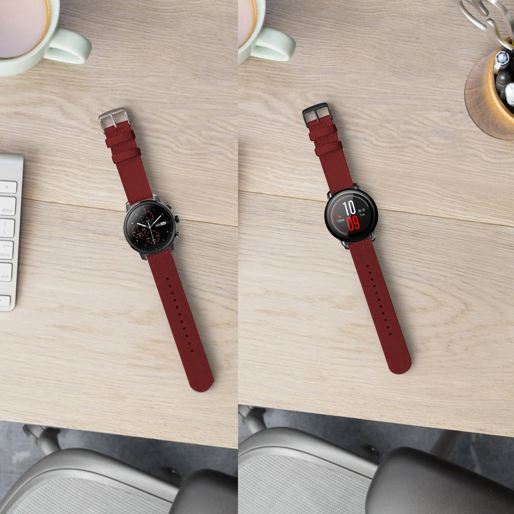 DKPLNT водонепроницаемый нейлоновый браслет для оригинальных Xiaomi Huami Amazfit Stratos 2 2th pace ремешок для Amazfit Pace браслет