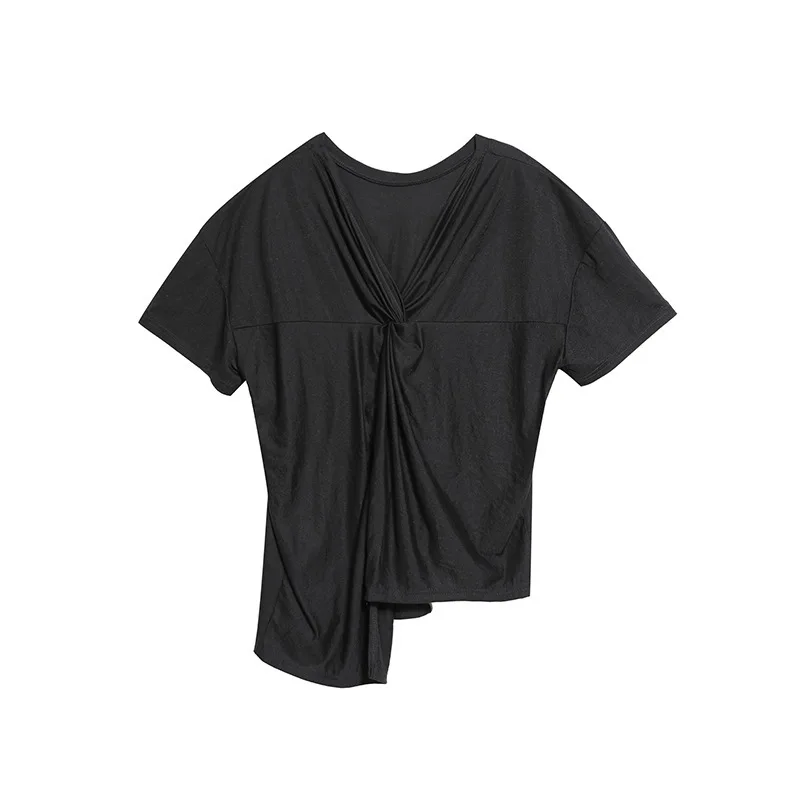 

Max LuLu New 2019 Fashion Korean Style Ladies Gothic Tops Tee Shirts Womens Cotton Summer V Neck T-Shirts Vintage Casual Clothes