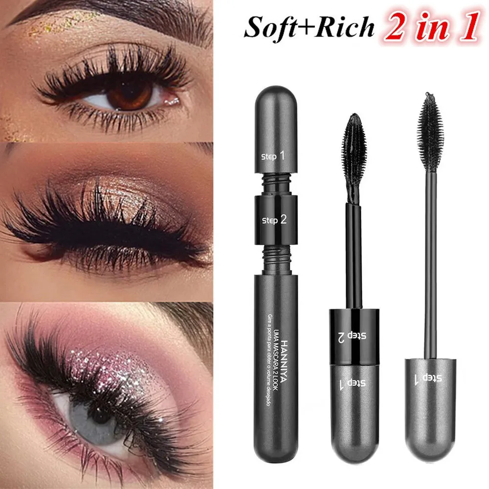 Новинка тушь для ресниц 4D из шелкового волокна Водостойкая 3d наращивания Черная