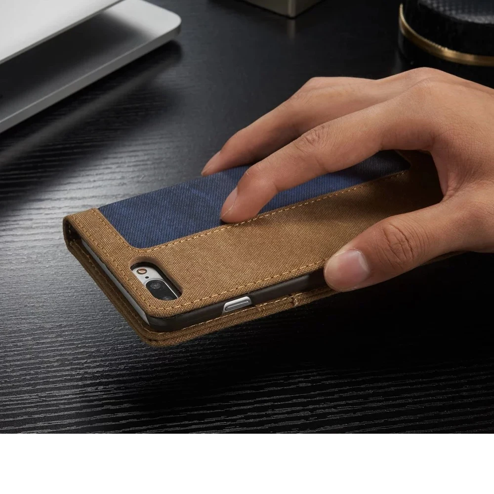 Джинсовый чехол для iPhone 7 8 Plus кошелек 6 6s Фолио Магнитный держатель карт сотовый