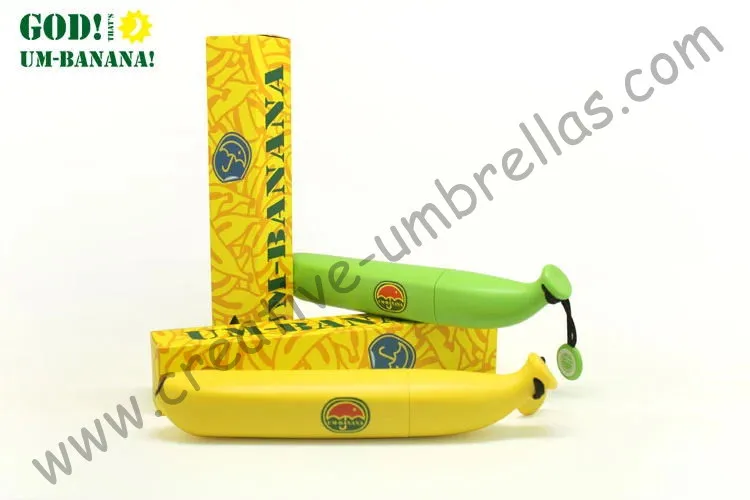 Banana parasol 6 ribs three fold mini bag umbrellas windproof superlight summer shopping fashional pocket parasols | Дом и сад