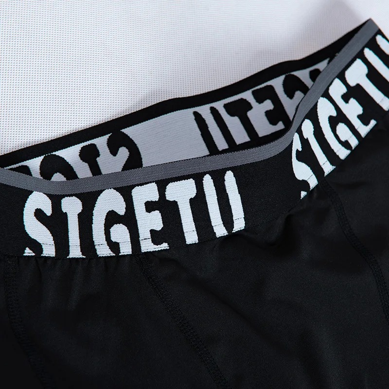 Эластичные мужские Компрессионные спортивные Капри трико для бега с карманами