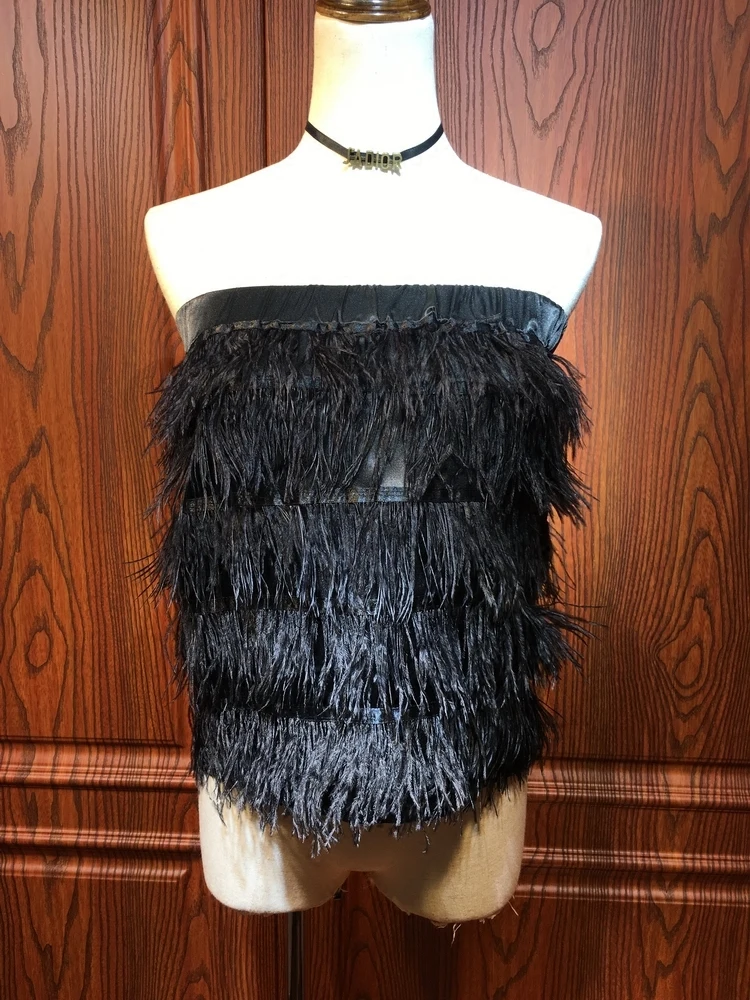 Зимняя меховая юбка для девочек натуральный индюшиный пух перо Натуральная