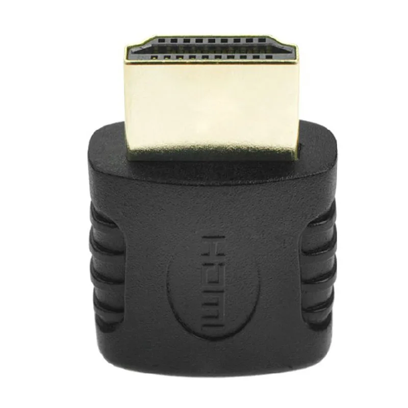 90 градусный позолоченный адаптер HDMI с прямым углом для мужчин и женщин 1080p TV HDTV