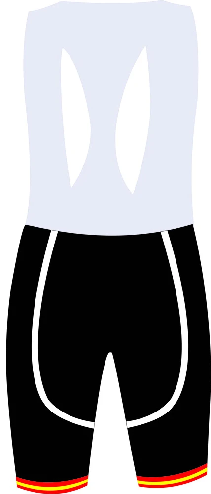 only bib short Популярная испанская команда из сетки жаккардовый Материал Джерси Майо для велоспорта cullot Спортивная Одежда гонщика 9D гелевая накладка задний карман - Цвет: only bib short