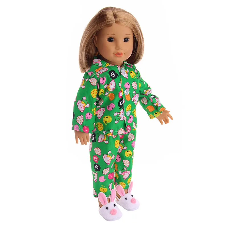 Doll clothes 9 different styles of pajamas For 18inch doll&amp 43cm New doll | Игрушки и хобби