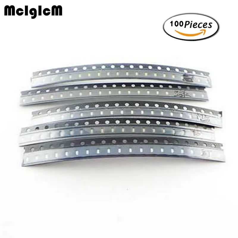 СВЕТОДИОДНЫЙ Набор MCIGICM 0603 SMD красный желтый синий зеленый белый 5 цветов 20 шт. |