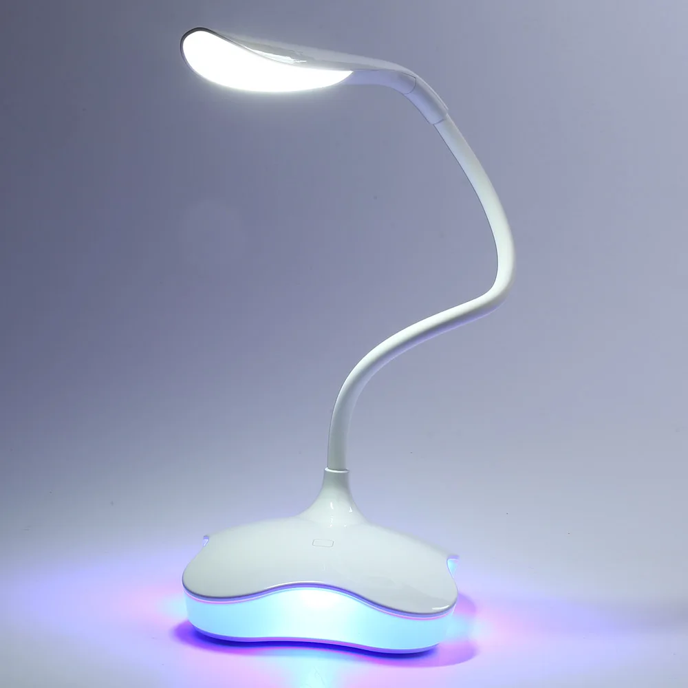 

WoodPow Clover LED Table Lamp Usb ReChargeable 3 Level Touch Dimmable Desk Lamp Study Reading Book Light for Bedroom Night Light