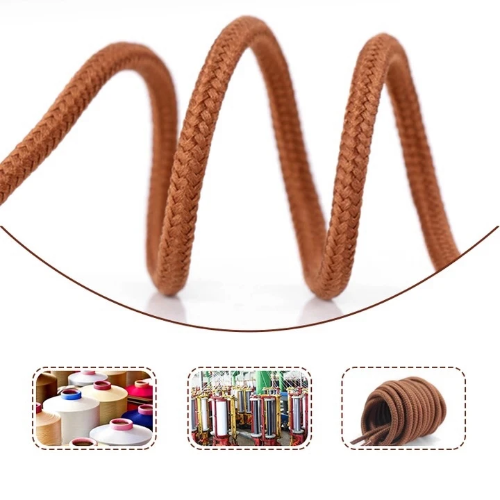 1 Pair Round Shoelaces Polyester Solid Classic Shoe Laces Martin Boot Shoelace Casual Sports Boots shoes Lace 21 Colors