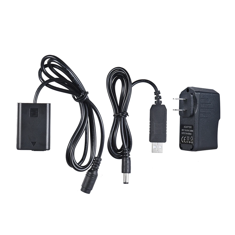 Andoer NP-FW50 Камера манекен Батарея USB Мощность Кабель-адаптер 5В 3A Замена для AC-PW20 Sony |