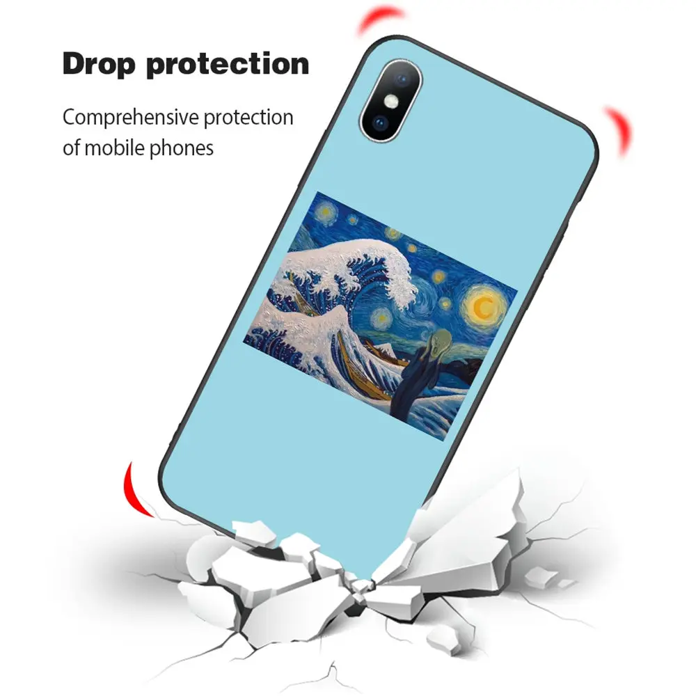 Ottwn абстрактное искусство картины Чехол для телефона для iPhone X 6 6S 7 8 Plus XR XS Max 5 5S SE силиконовый мягкий чехол s звездное небо задняя крышка