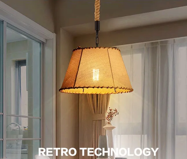 Креативные железные подвесные светильники в стиле лофт и теплая ткань В