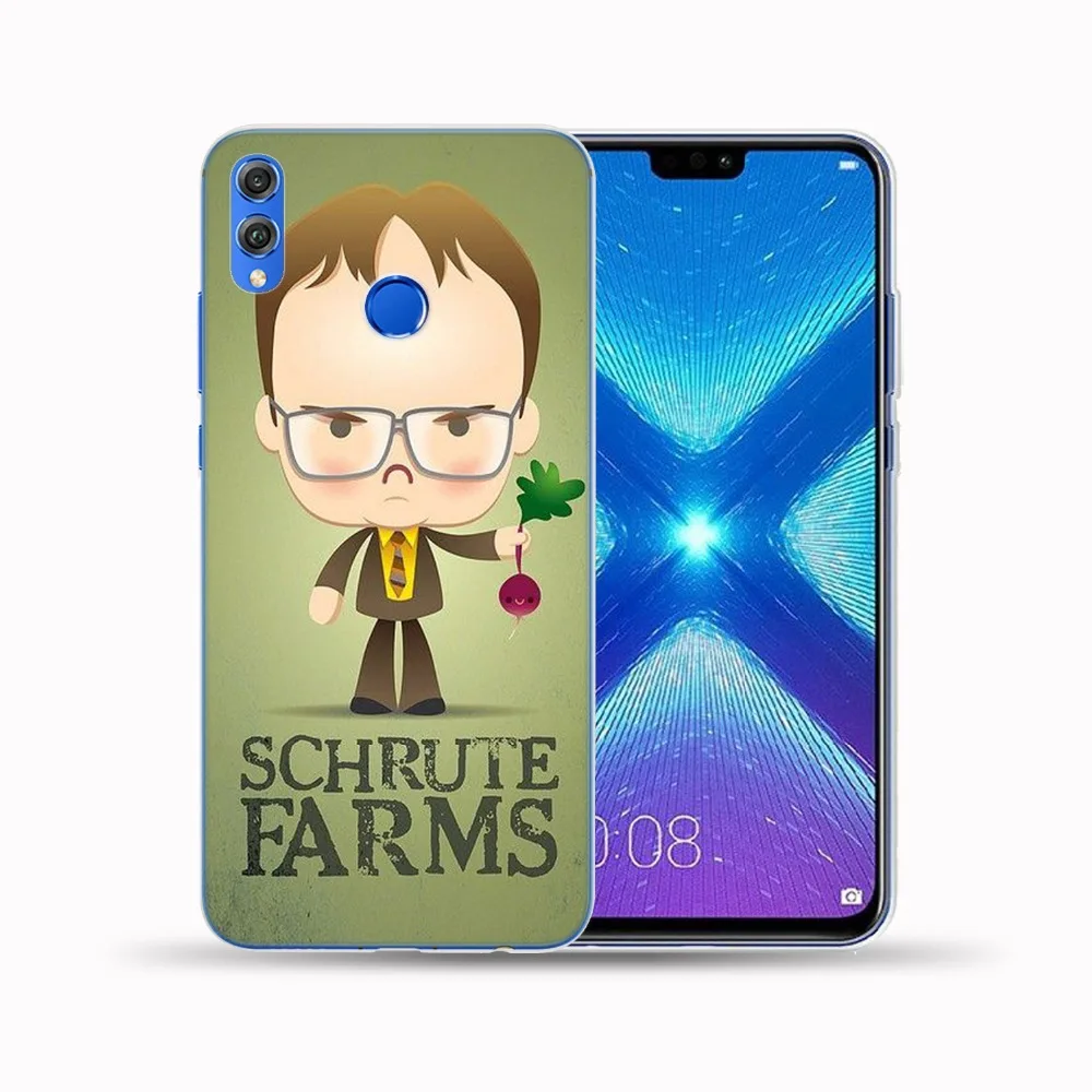 Мягкий чехол из ТПУ с изображением лица Майкла Скотта для Huawei Honor 9 10 Lite 10i 8X 8C 6X Y5 Y3