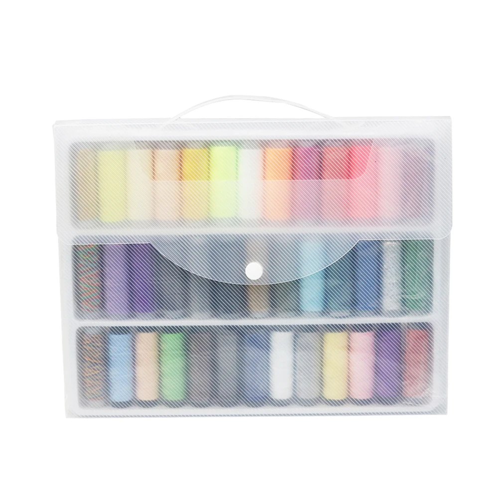 Набор швейных ниток комплект из 39 катушек золотые/Полиэстеровые нитки для