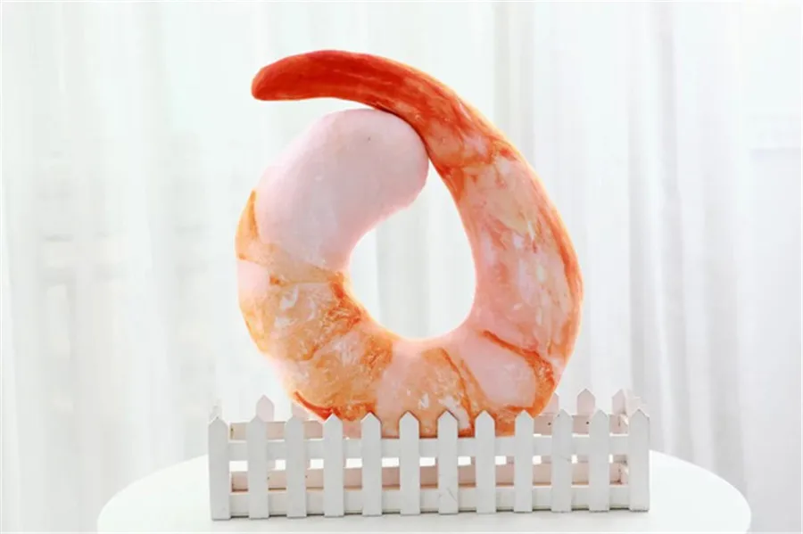 Высококачественная подушка для шеи в форме креветки украшение дома с очищенными