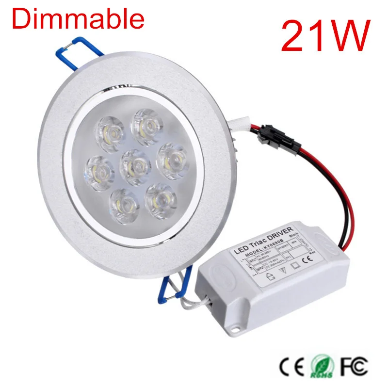 Светодиодсветильник лампа с регулируемой яркостью 9 Вт 15 21 Вт|led downlight dimmable|downlight