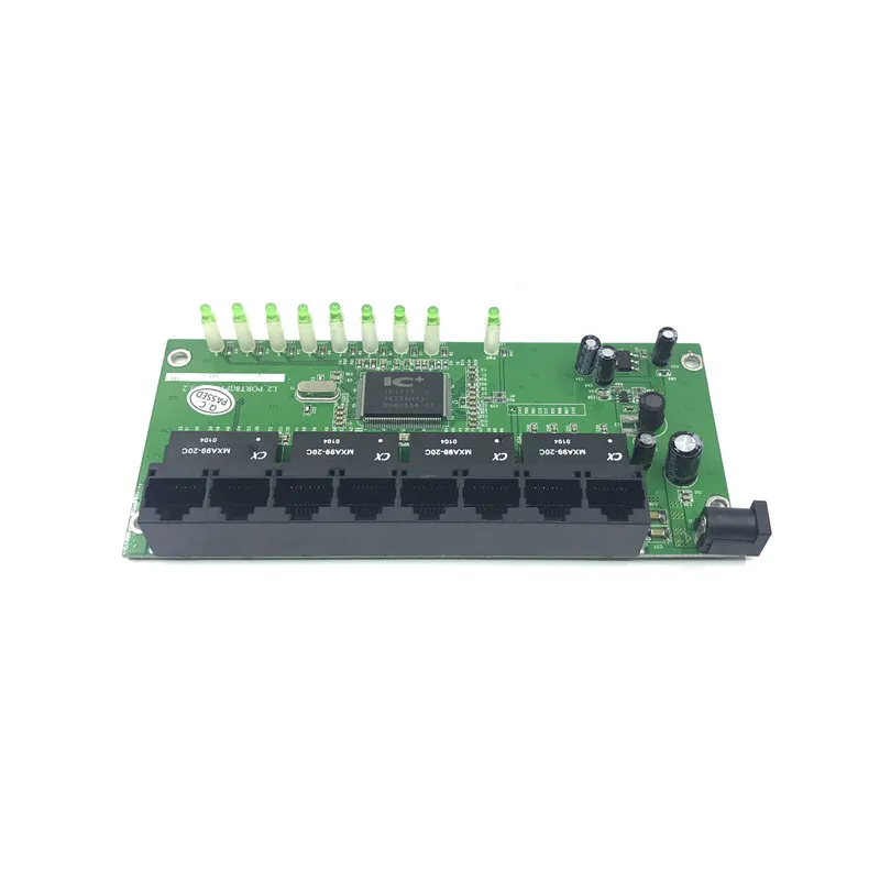 OEM 10/100 Мбит/с RJ45 8 портов Быстрый Ethernet коммутатор модуль Lan Hub US EU вилка 5 в адаптер