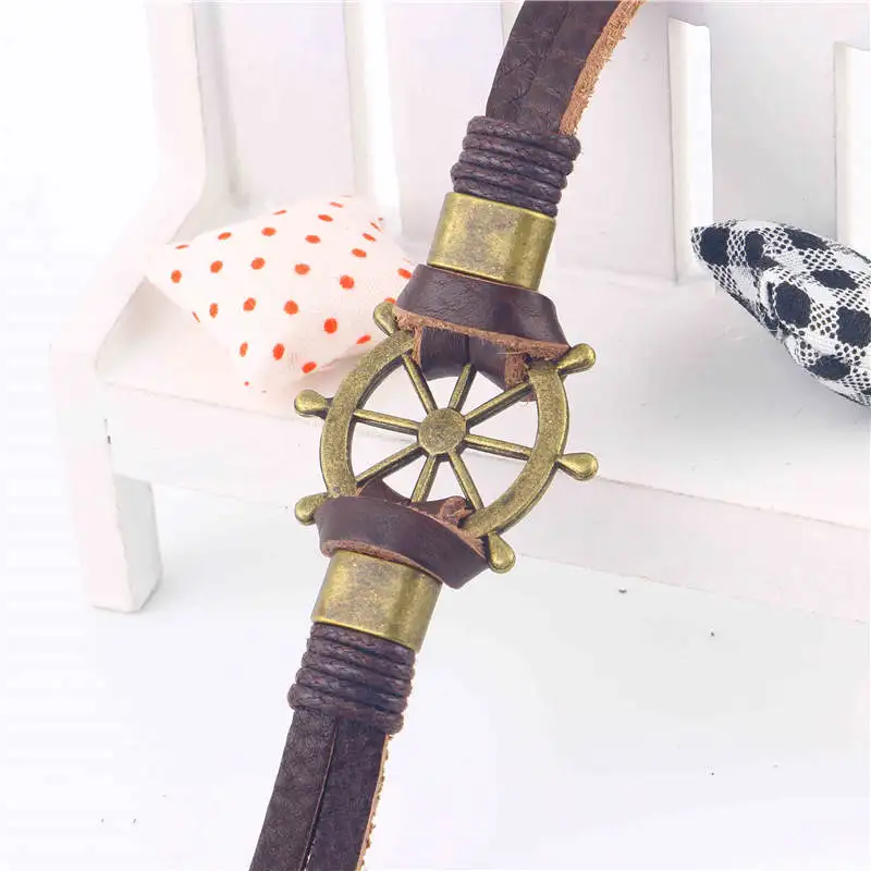 Кожаный браслет для мужчин в старинном стиле|leather bracelet anchor|bracelet anchoranchors for men |