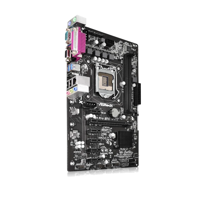 Новая оригинальная материнская плата для ASRock H81 Pro BTC LGA 1150 DDR3 16GB для 22nm USB3.0 H81 настольная материнская плата