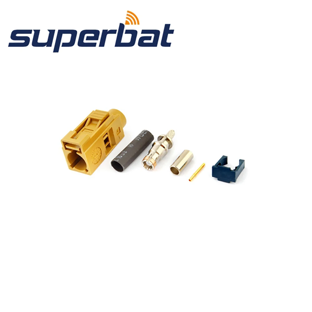 Superbat 10 шт. Fakra K соединитель обжимный гнездо спутниковое радио с IF для кабеля RG316