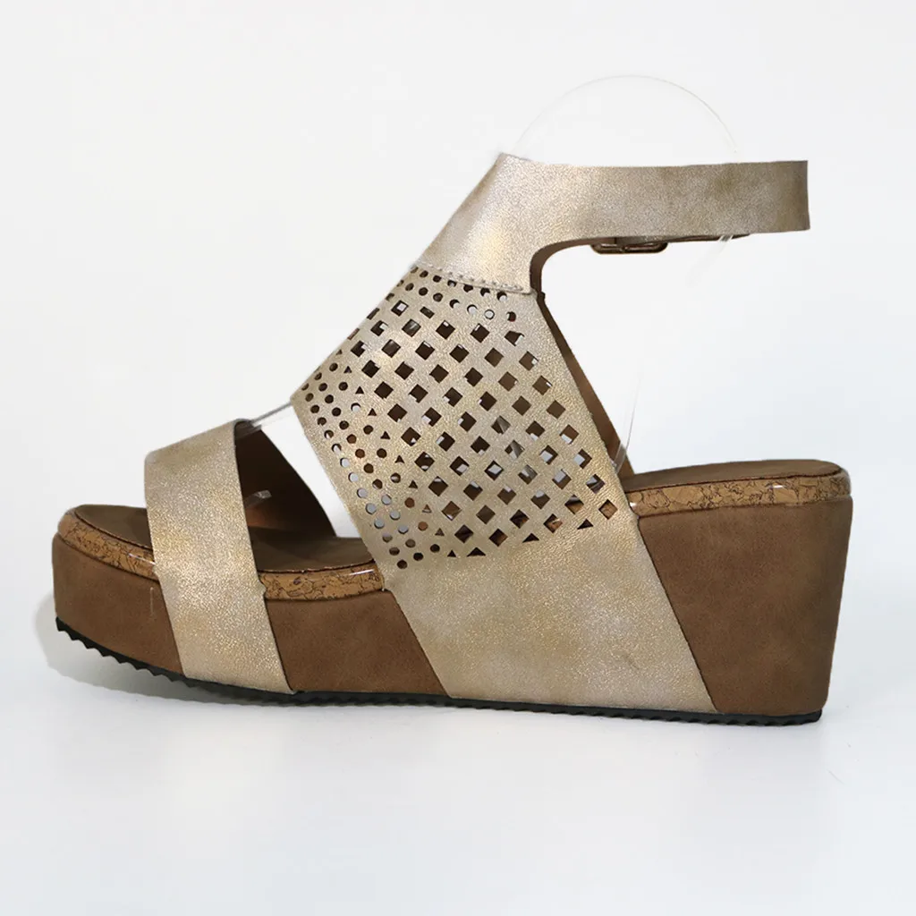 Сандалии SAGACE женские с открытым носком босоножки на танкетке открытый носок