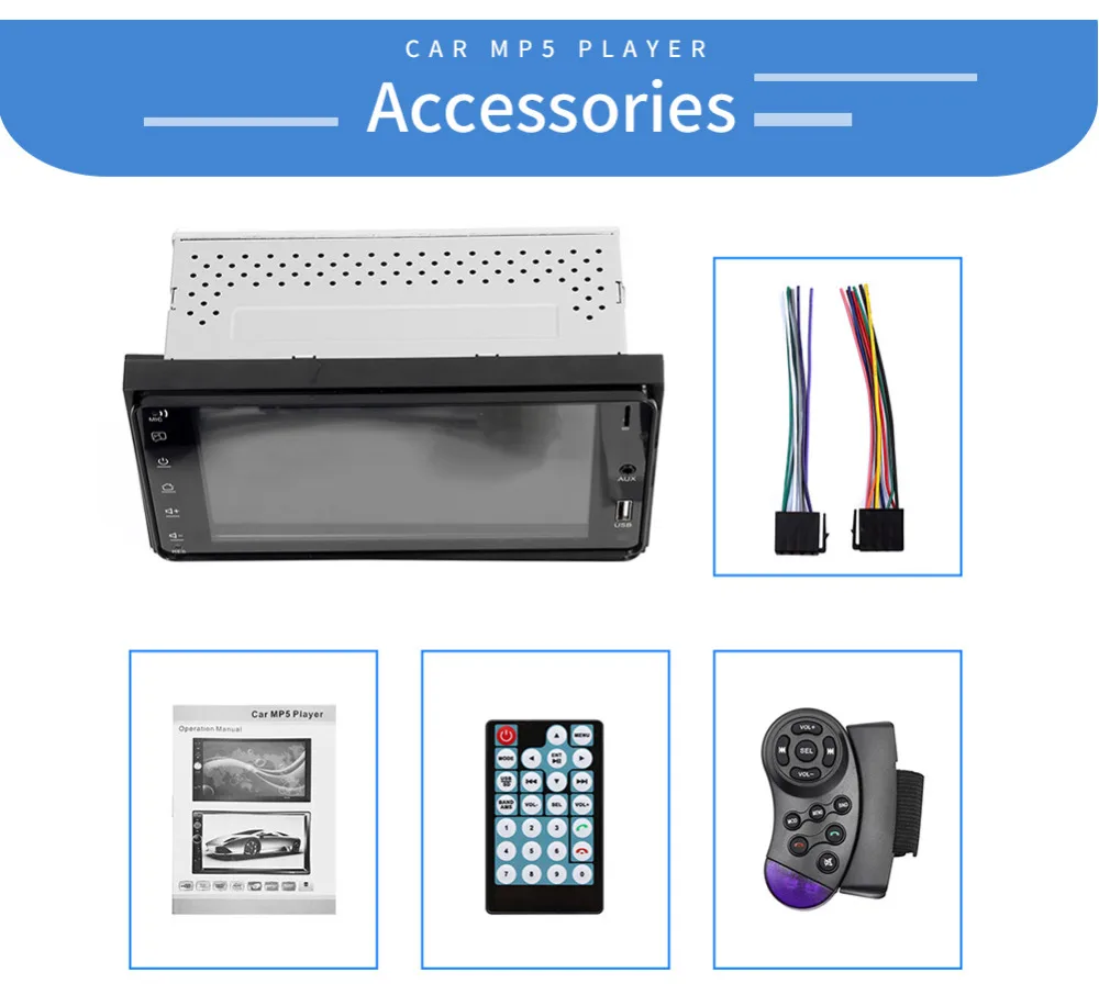 2 Din Car Radio Universal Car Multimedia player 7'' Autoradio Mirror link Bluetooth Audio Radio Stereo For Toyota Corolla Auto
