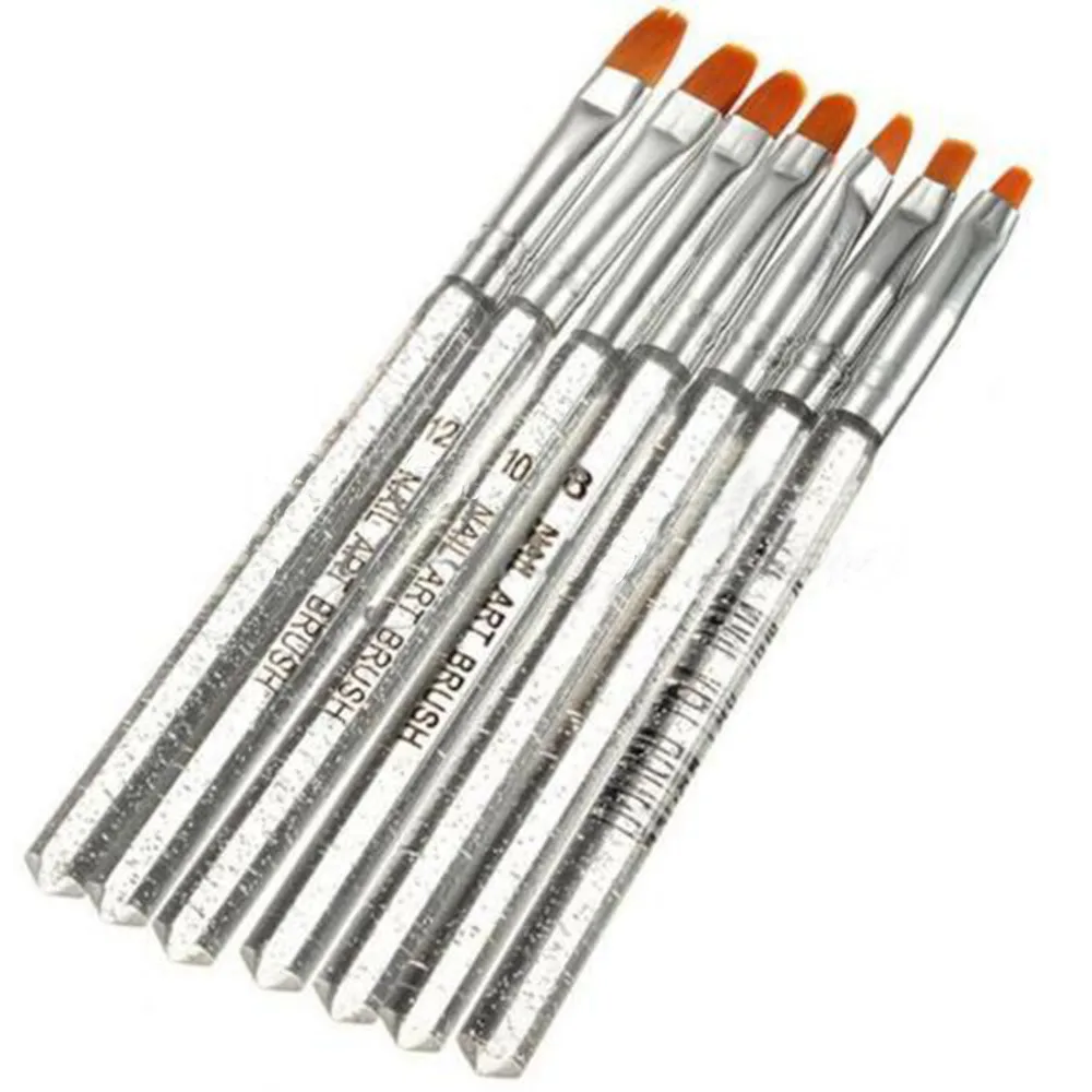 Новый набор кистей для маникюра 7 шт. УФ-гель акриловый прозрачный | Красота и